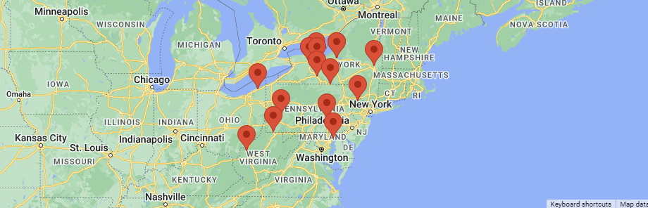 Map of all locations